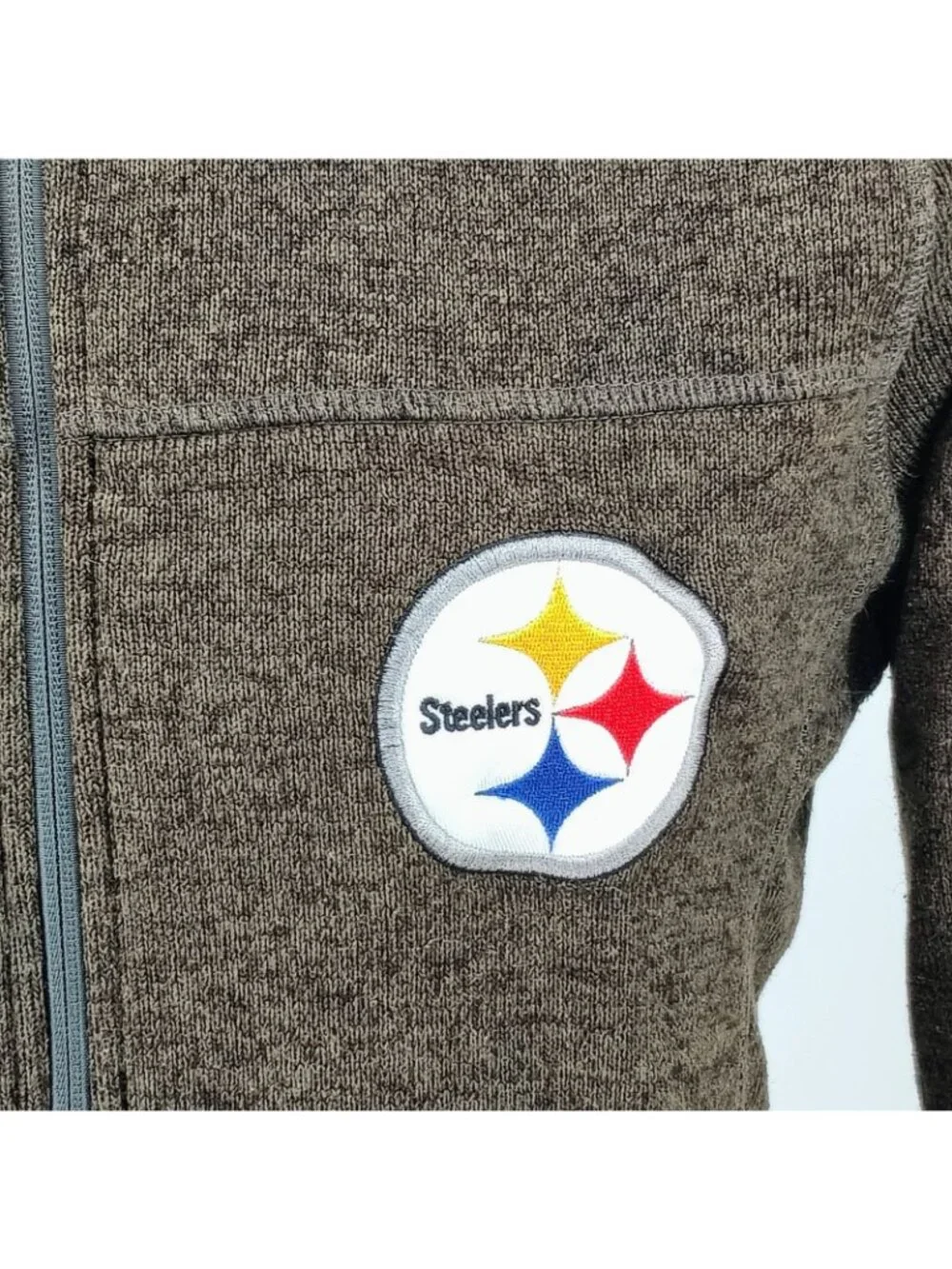 NFL G-III Apparel NFL Pittsburgh Steelers Full-Zip Brown Fleece Jacket (Small)